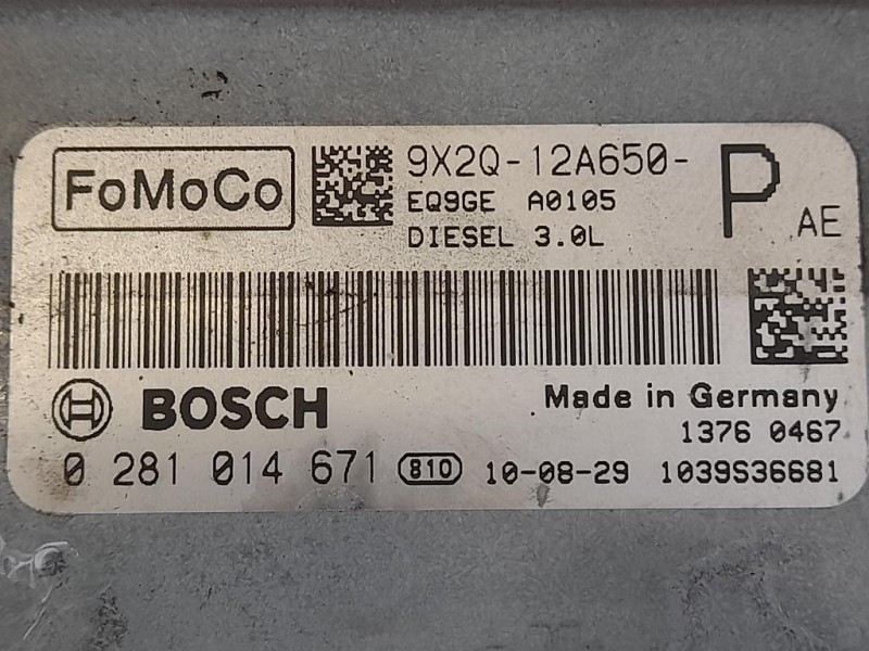 Centralina Iniezione 9X2Q-12A650-P Jaguar XF I 2011