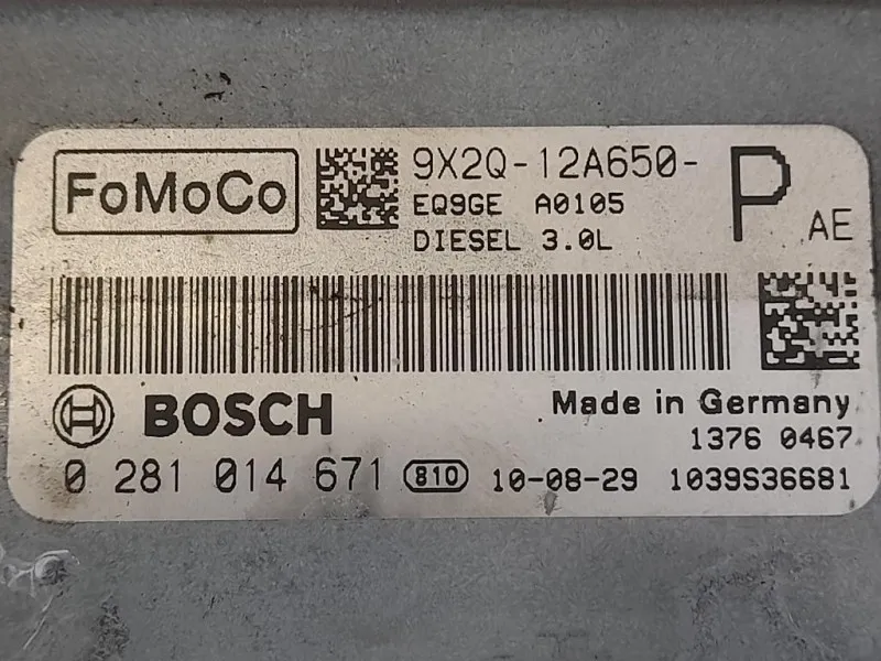 Centralina Iniezione 9X2Q-12A650-P Jaguar XF I 2011