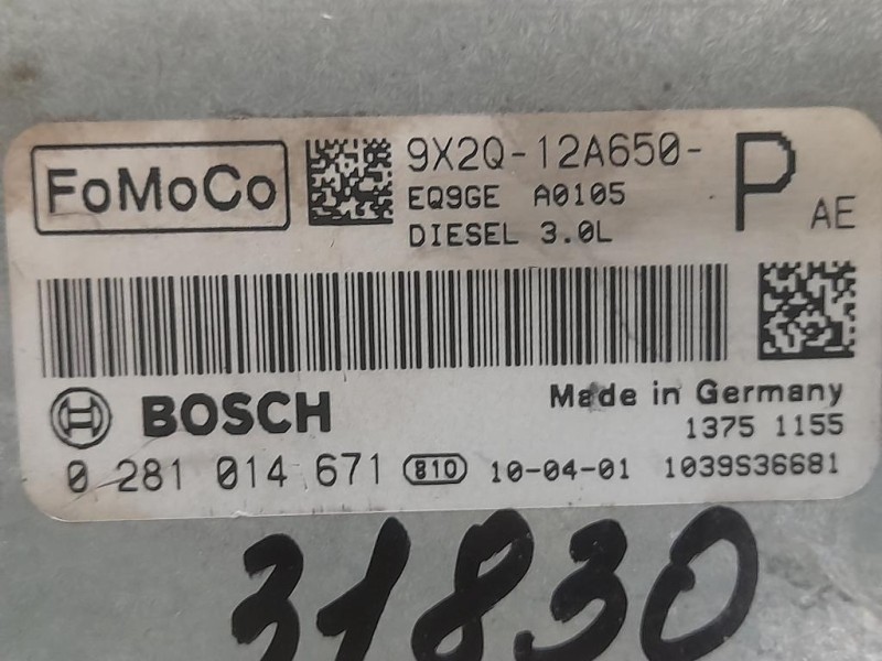 Centralina Iniezione 9X2Q-12A650-PAE Jaguar XF I 2011