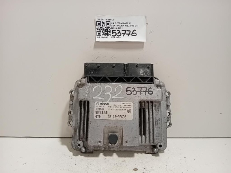 Centralina Iniezione 39118-2BCD0 Kia CEED III 2018