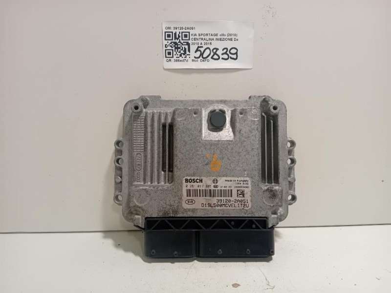 Centralina Iniezione 39120-2A051 Kia Sportage III 2010