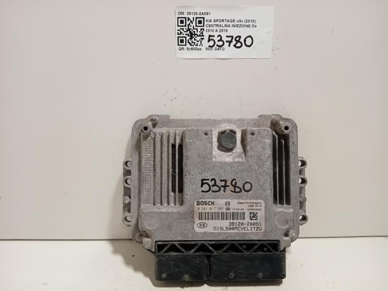 Centralina Iniezione 39120-2A051 Kia Sportage III 2010
