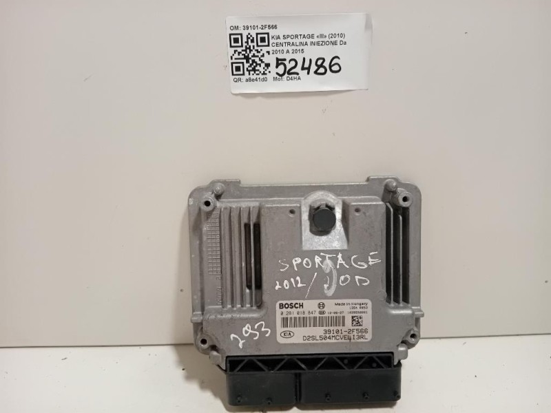 Centralina Iniezione 39101-2F566 Kia Sportage III 2010