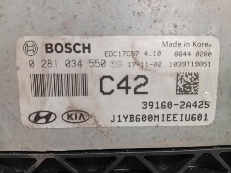 Centralina Iniezione 39160-2A425 CENTRALINA ECU Kia Stonic 2017