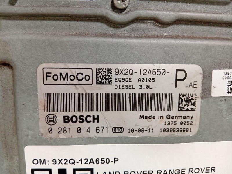 Centralina Iniezione 9X2Q-12A650-P Land Rover Range Rover Sport II 2009