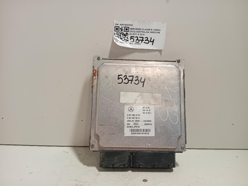 Centralina Iniezione A6519007600 Mercedes Classe B W246 2012