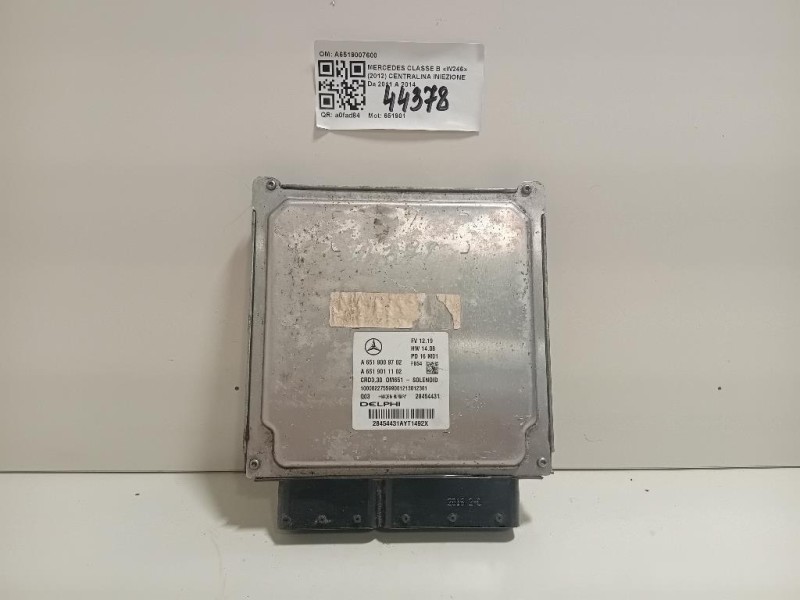 Centralina Iniezione A6519007600 Mercedes Classe B W246 2012
