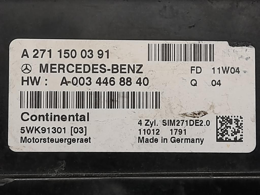 Centralina Iniezione A2711500391 Mercedes Classe C W204 2007