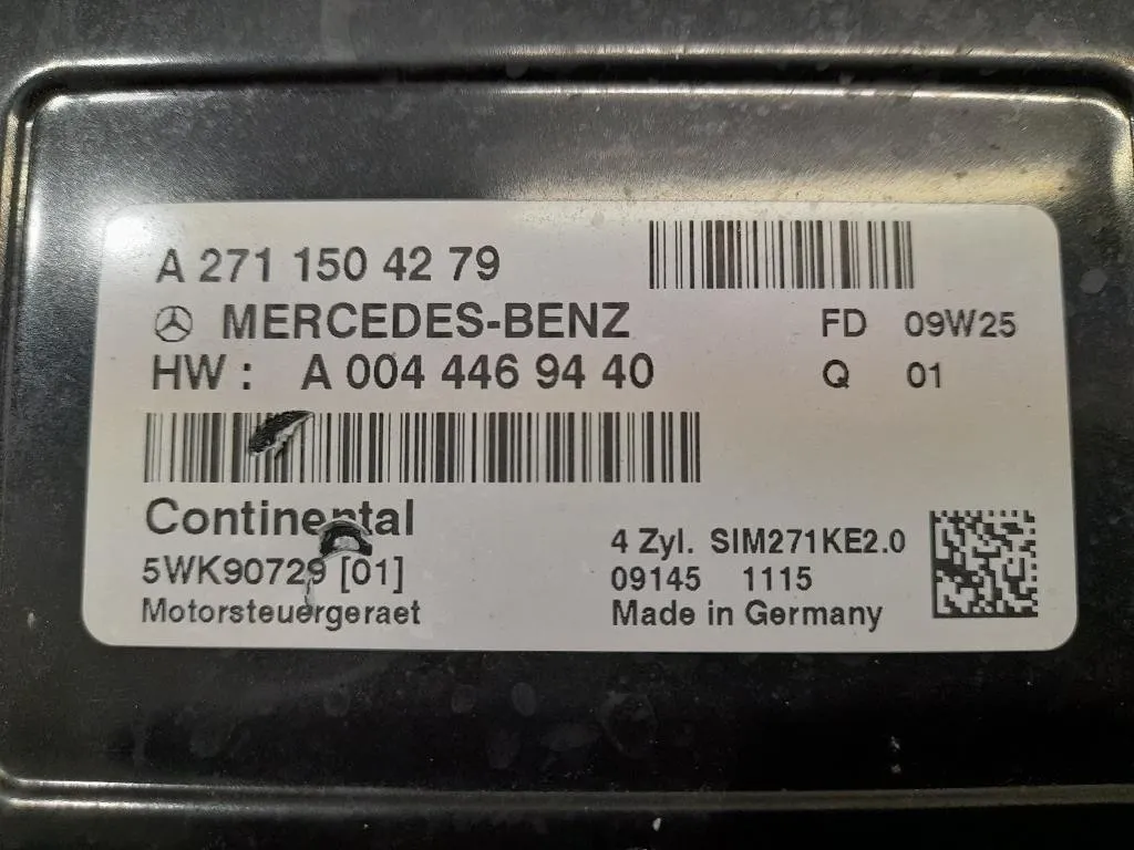 Centralina Iniezione A2710105147 A2711504279 Mercedes Classe C W204 2007