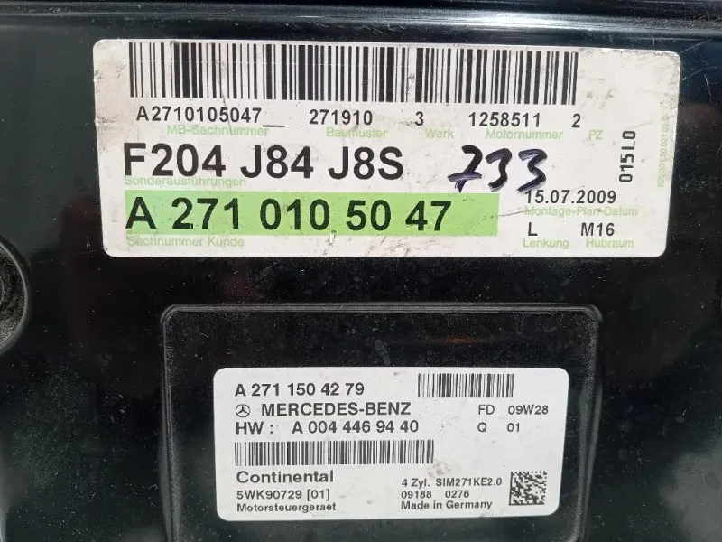 Centralina Iniezione A2710105047 Mercedes Classe C W204 2007