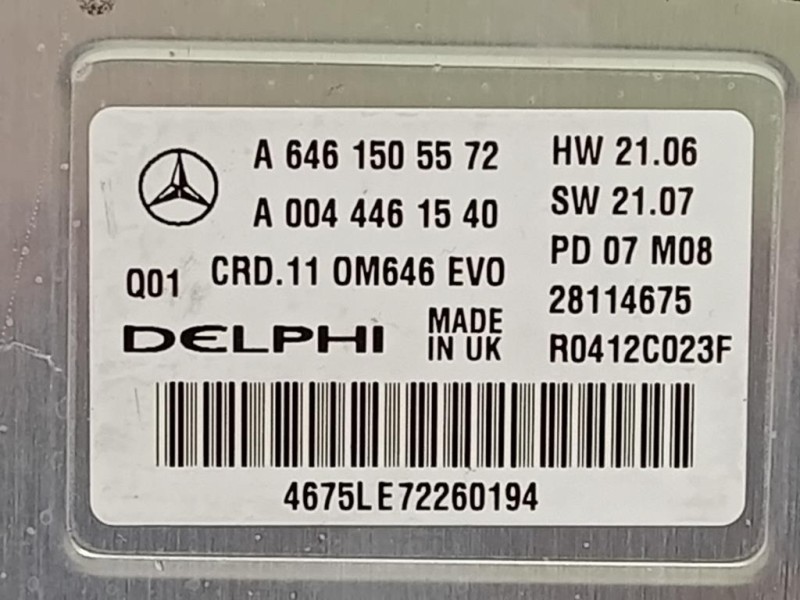 Centralina Iniezione A6461505572 A0044461540 Mercedes Classe E W211 2002