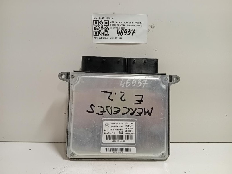 Centralina Iniezione A6461505572 A0044461540 Mercedes Classe E W211 2002
