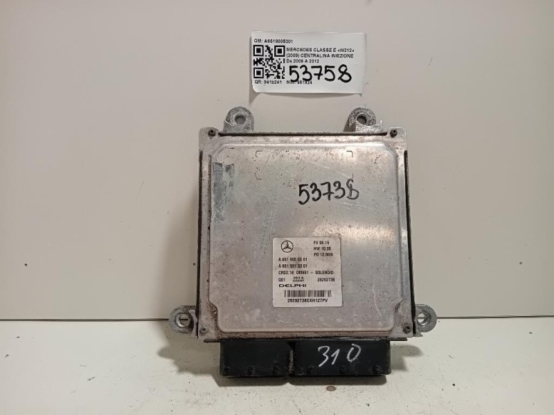 Centralina Iniezione A6519005301 Mercedes Classe E W212 2009