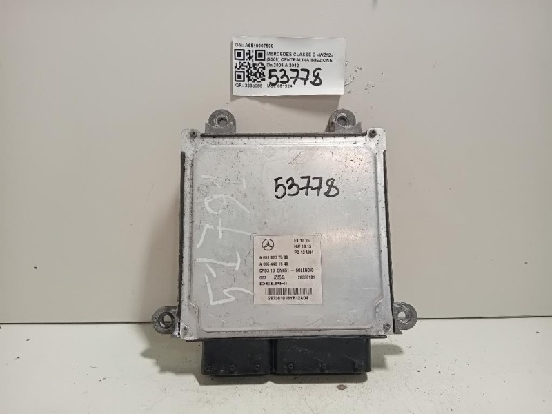 Centralina Iniezione A6519007500 Mercedes Classe E W212 2009