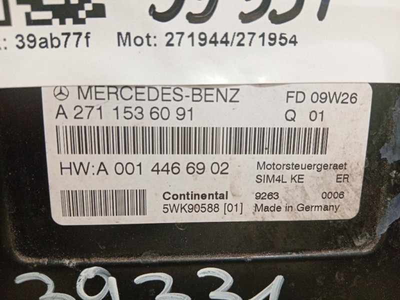 Centralina Iniezione A2710104047 Mercedes Classe SLK R171 2004