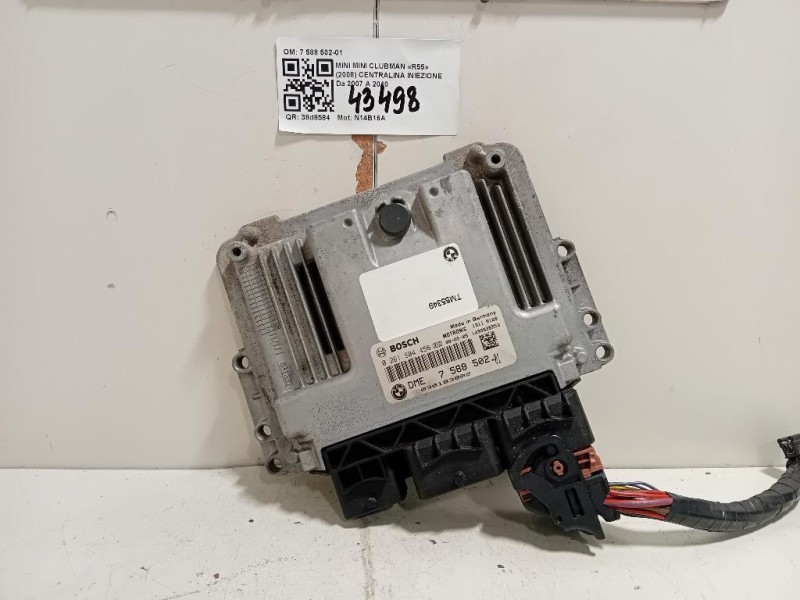 Centralina Iniezione 7 588 502-01 Mini MINI Clubman R55 2008