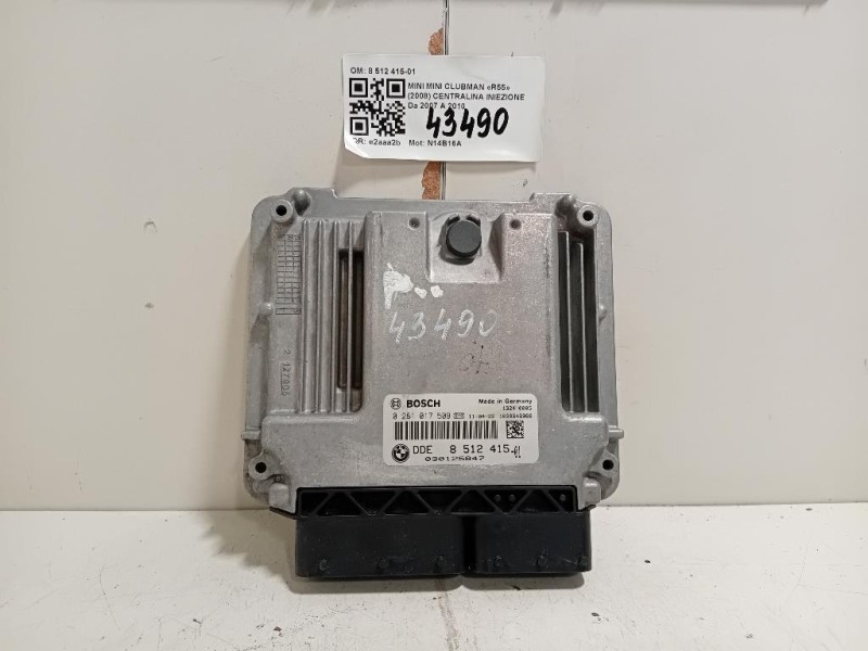 Centralina Iniezione 8 512 415-01 Mini MINI Clubman R55 2008