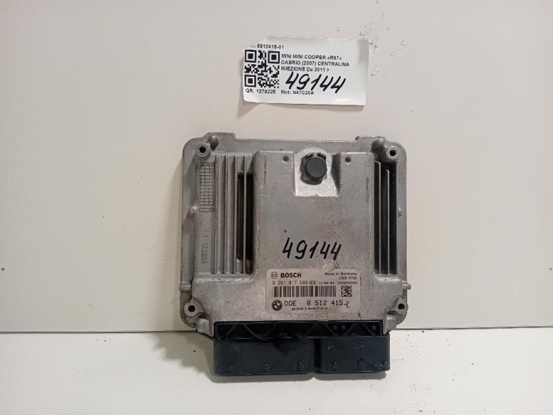 Centralina Iniezione 8512415-01 Mini MINI Cooper R57 Cabrio 2007