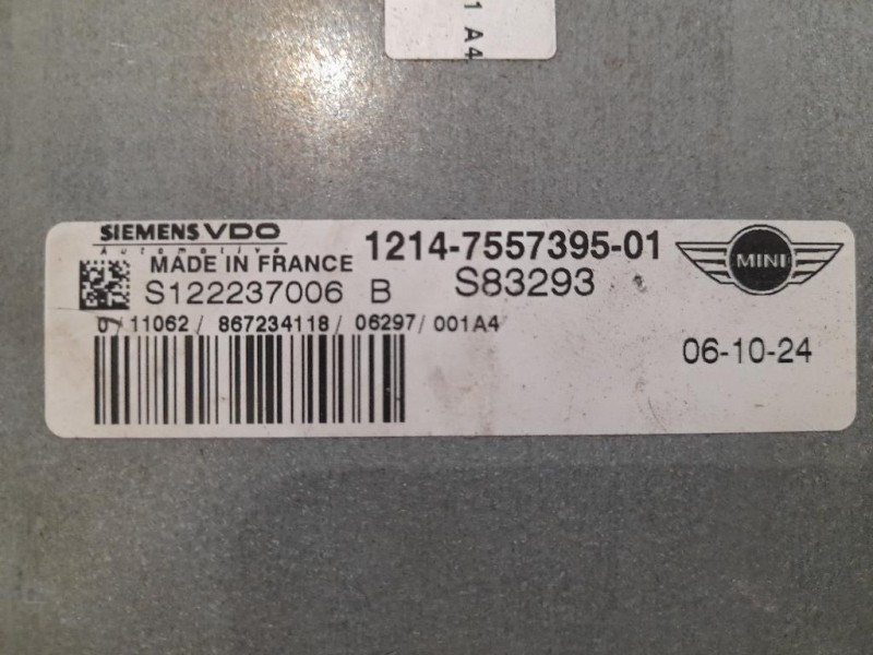 Centralina Iniezione 12147557395 Mini MINI ONE R52 Cabrio 2001