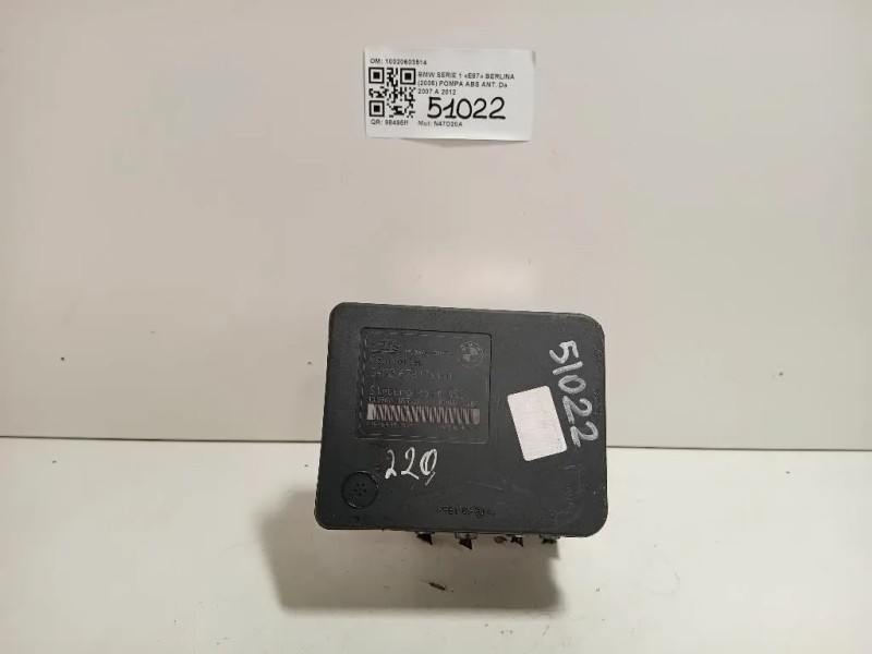 Pompa ABS ANT 10020603514 Bmw Serie 1 E87 Berlina 2005