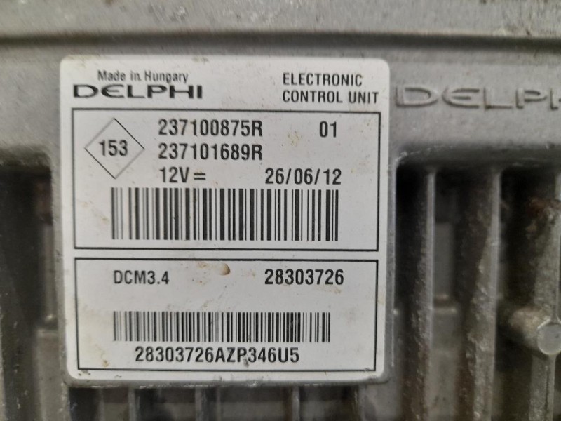 Centralina Iniezione 237100875R 237101689R Nissan Nv200 2009