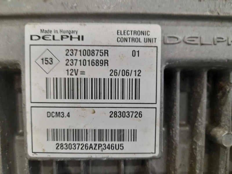 Centralina Iniezione 237100875R 237101689R Nissan Nv200 2009