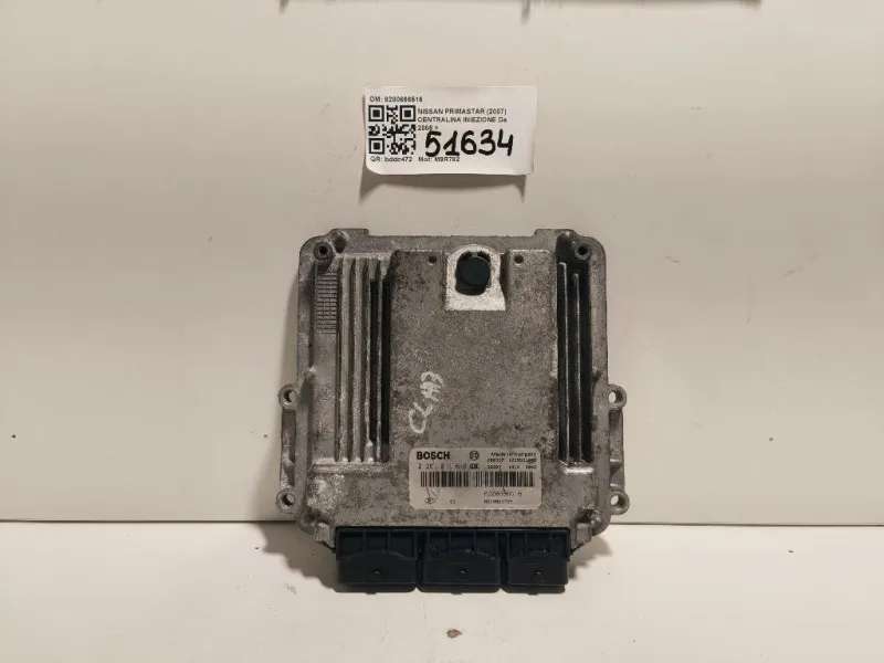 Centralina Iniezione 8200666516 Nissan Primastar I 2007