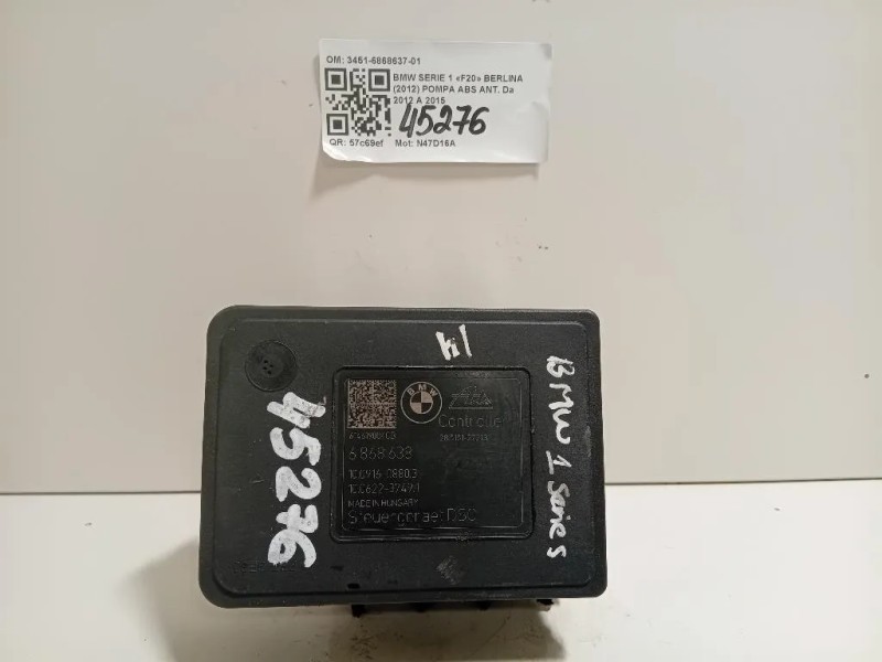 Pompa ABS ANT 3451-6868637-01 Bmw Serie 1 F20 Berlina 2012
