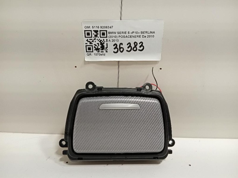 Posacenere 5116 9206347 Bmw Serie 5 F10 Berlina 2010