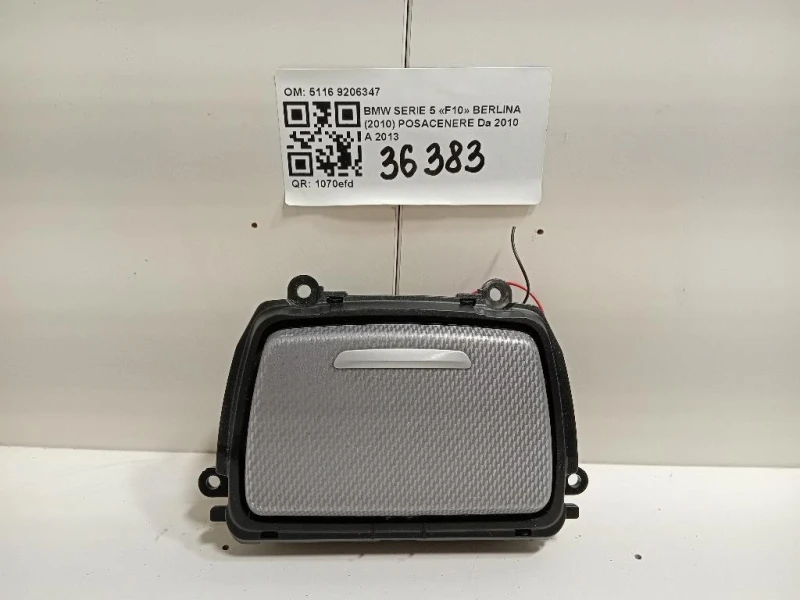 Posacenere 5116 9206347 Bmw Serie 5 F10 Berlina 2010