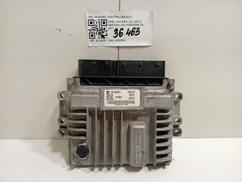 Centralina Iniezione 25192581 CENTRALINA ECU Opel Antara A 2011