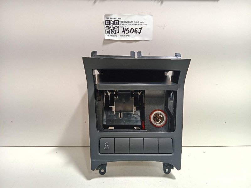 Posacenere 5K0 857 951 Volkswagen GOLF VI 2009