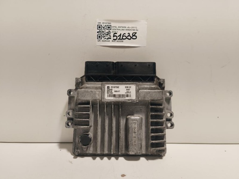 Centralina Iniezione 25187592 Opel Antara A 2011
