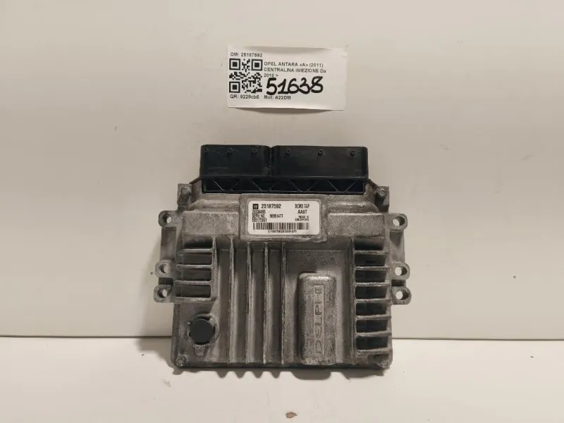 Centralina Iniezione 25187592 Opel Antara A 2011