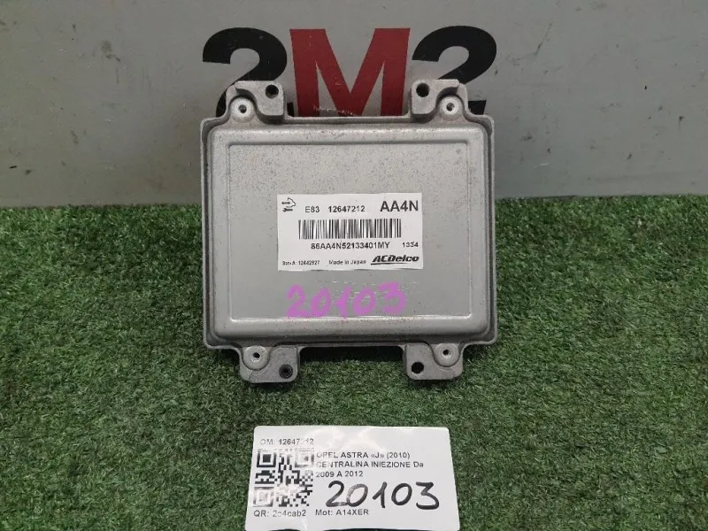 Centralina Iniezione 12647212 Opel Astra J 2010
