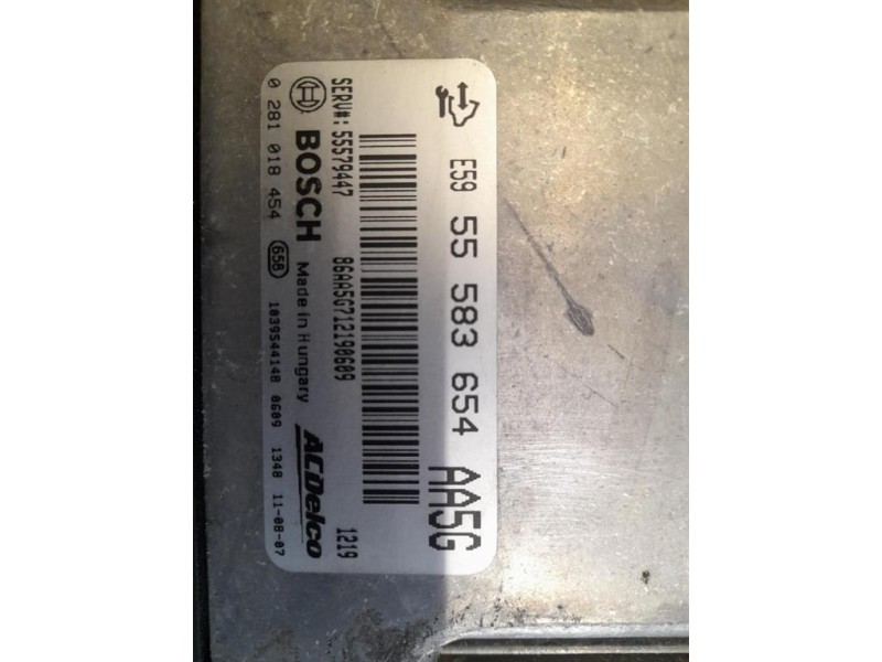 Centralina Iniezione 55583654 Opel Astra J 2010