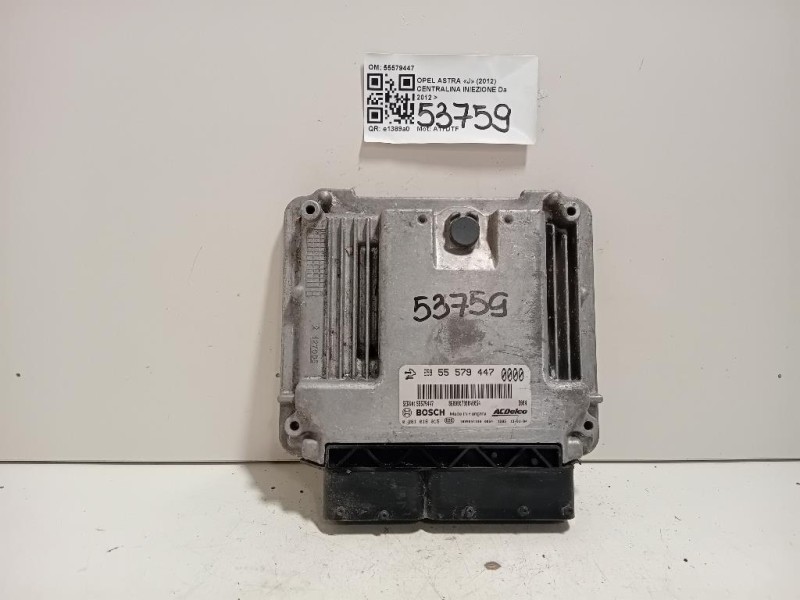 Centralina Iniezione 55579447 Opel Astra J 2012