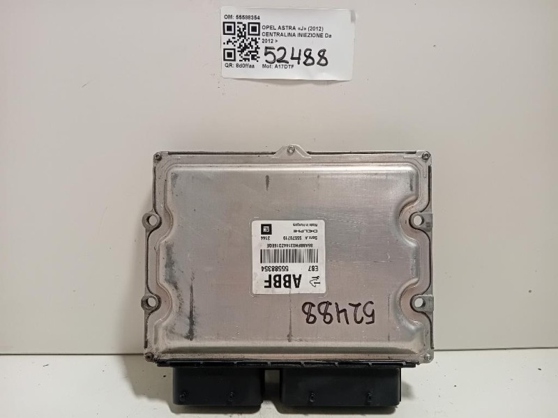 Centralina Iniezione 55588354 Opel Astra J 2012