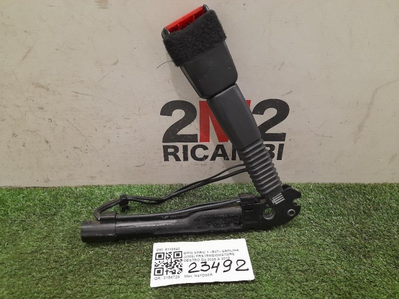 Pretensionatore Destro DESTRO 9119542 Bmw Serie 1 E87 Berlina 2005