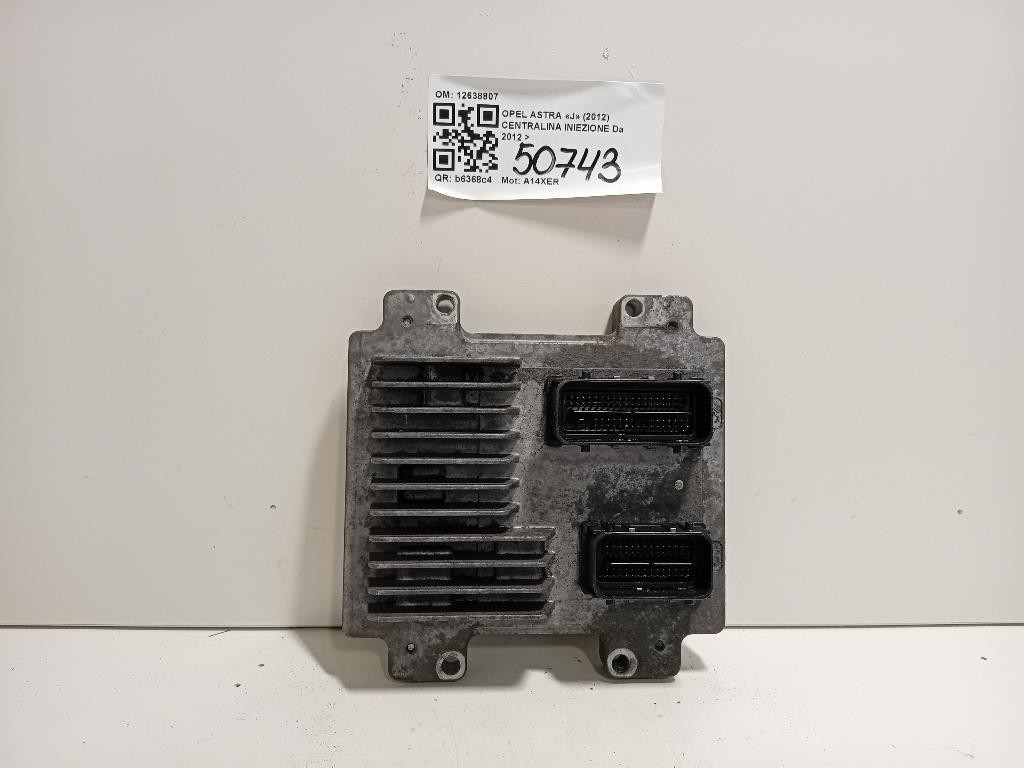 Centralina Iniezione 12638807 Opel Astra J 2012