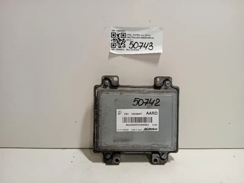 Centralina Iniezione 12638807 Opel Astra J 2012