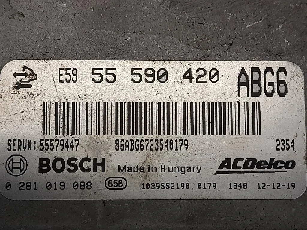 Centralina Iniezione E5955590420 Opel Astra J 2012