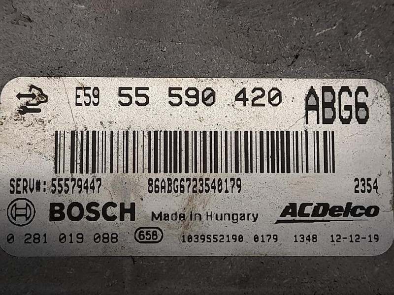 Centralina Iniezione E5955590420 Opel Astra J 2012