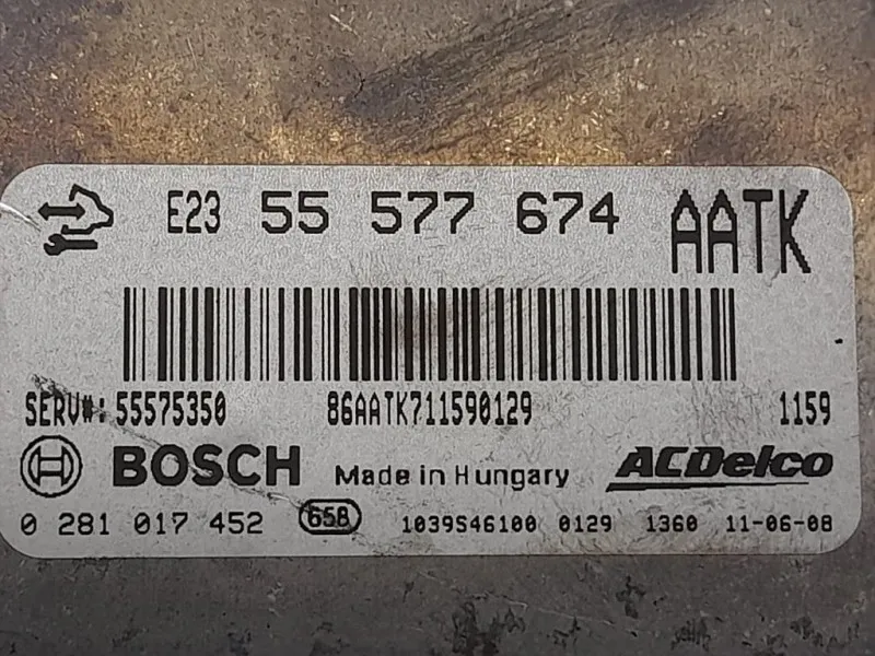 Centralina Iniezione E2355577674 Opel Astra J 2012