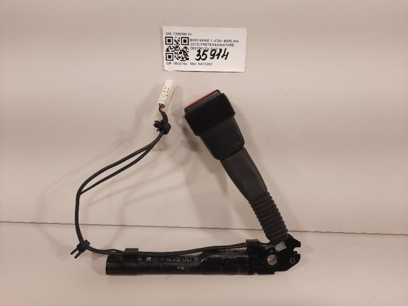 Pretensionatore Destro 7259388 03 Bmw Serie 1 F20 Berlina 2012