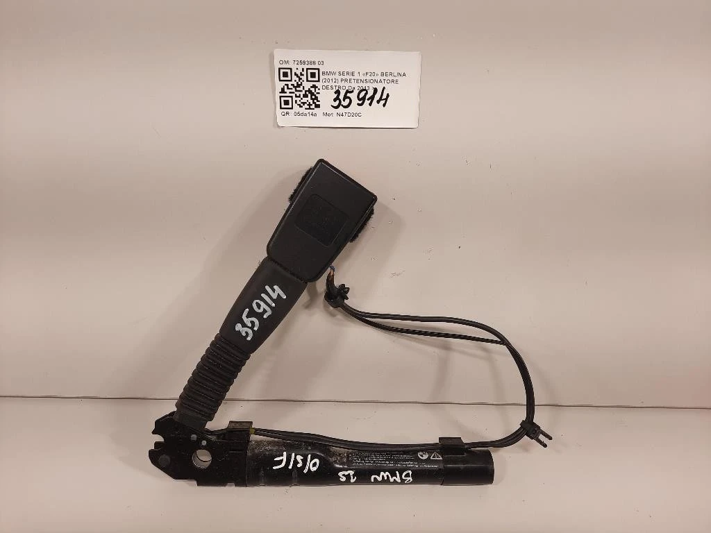 Pretensionatore Destro 7259388 03 Bmw Serie 1 F20 Berlina 2012