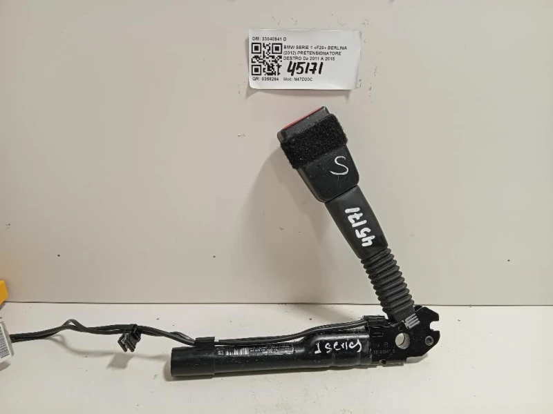 Pretensionatore Destro 33040941 D Bmw Serie 1 F20 Berlina 2012