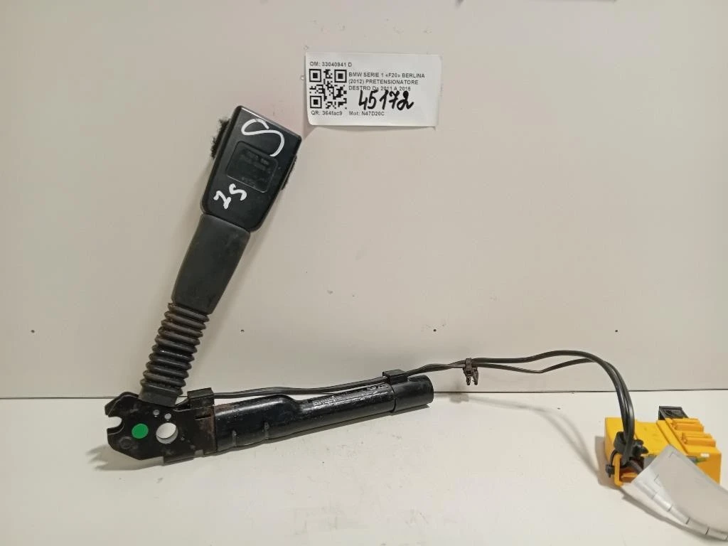 Pretensionatore Destro 33040941 D Bmw Serie 1 F20 Berlina 2012