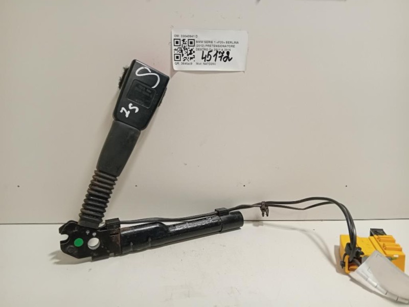 Pretensionatore Destro 33040941 D Bmw Serie 1 F20 Berlina 2012