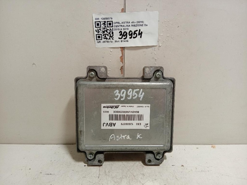 Centralina Iniezione 12659379 Opel Astra K 2016